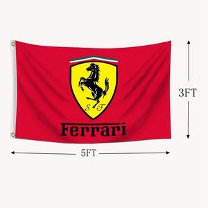 Ferrari Racing Flag Wall Banner Tapestry for Garage Dorm Man Cave Room College